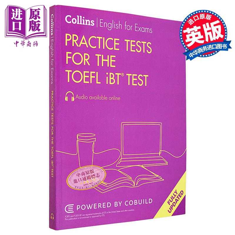 进口原版 *2023新版柯林斯新托福考试全真模拟练习题 Practice Tests for the TOEFL iBT (R) Test 英文原版 英语考   Harper Coll