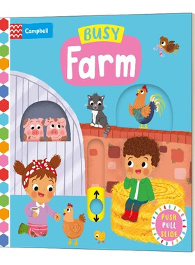进口原版 Busy Books Busy Farm 繁忙农场 2022年新版 音频版 英文版 进口英语原版书籍 英文原版 Campbell Books   Macmillan
