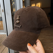 磨毛棒球帽男女软顶时尚 防晒鸭舌帽ins显脸小遮阳帽百搭显脸小