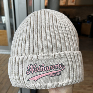 新款美式针织帽男女潮牌秋冬护耳帽毛线帽保暖百搭套头帽冷帽