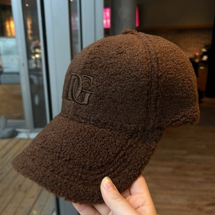 帽子男女秋冬季2025新款羊羔毛棒球帽女加绒加厚保暖显脸小鸭舌帽