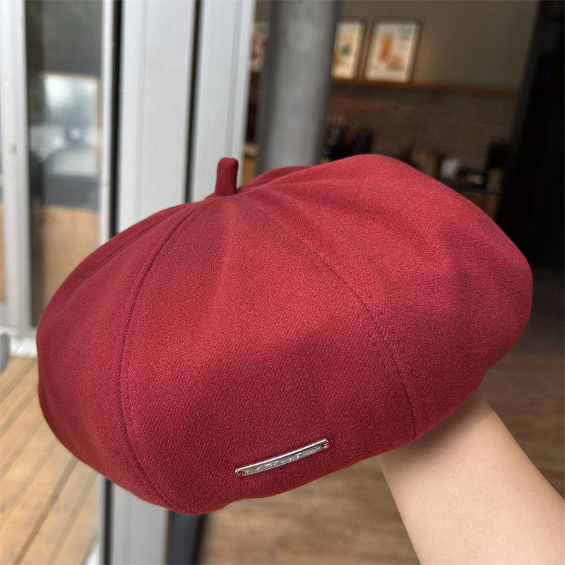 韩系金属标八角帽女复古百搭纯色画家帽文艺ins风显脸小贝雷帽子,服饰配件/皮带/帽子/围巾,帽子,淘宝优惠券,粉丝福利购,淘宝优惠卷