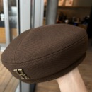 新款 字母贝雷帽女士显气质百搭蓓蕾画家帽潮复古英伦风显脸小帽子