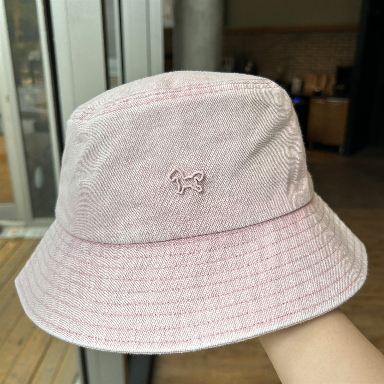 春夏防晒显脸小做旧水洗渔夫帽图片