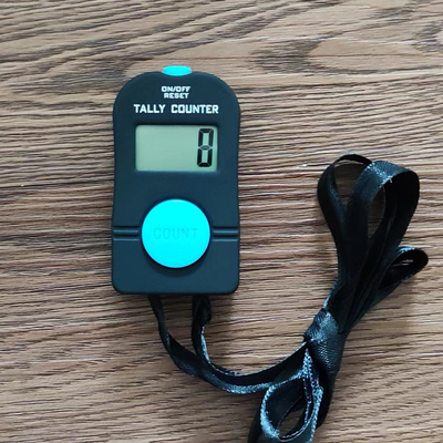 带声音电子计数器大屏幕电子液晶显示带长挂绳按键声音可关闭