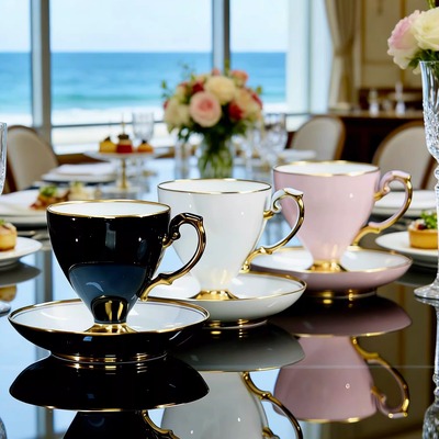 迪夫人手作高白泥乌金釉咖啡杯