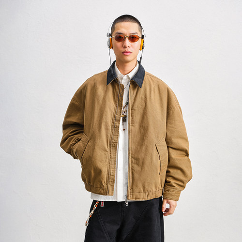 休闲风90白鸭绒PU羽绒服男