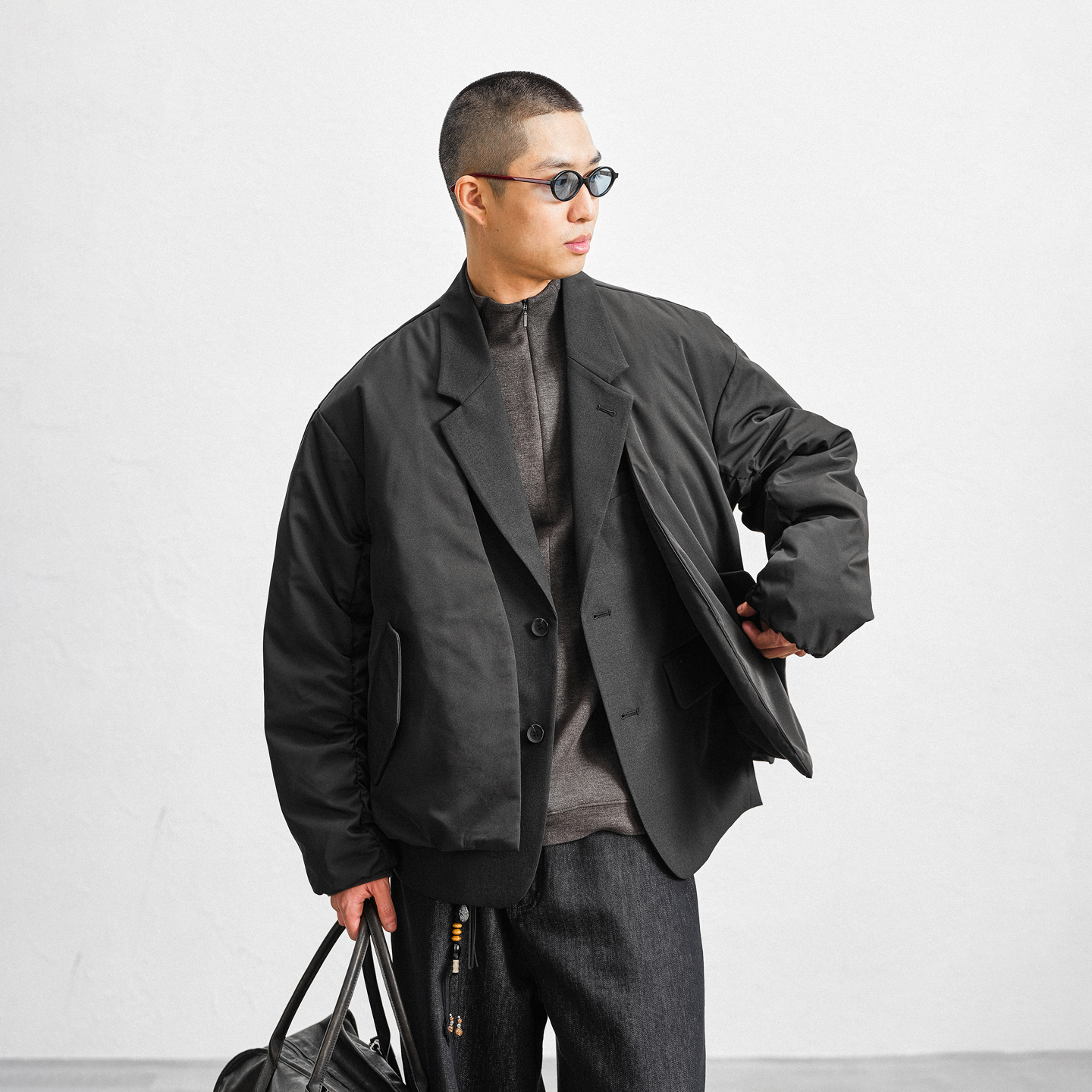 JUPSTUDIO帅气西装领羽绒服男