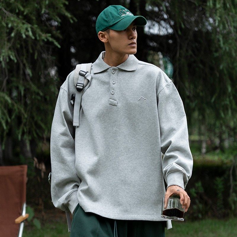 美式休闲纯色宽松套头卫衣