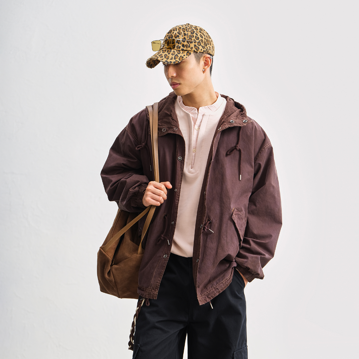 JUPSTUDIO抽绳连帽按扣夹克男