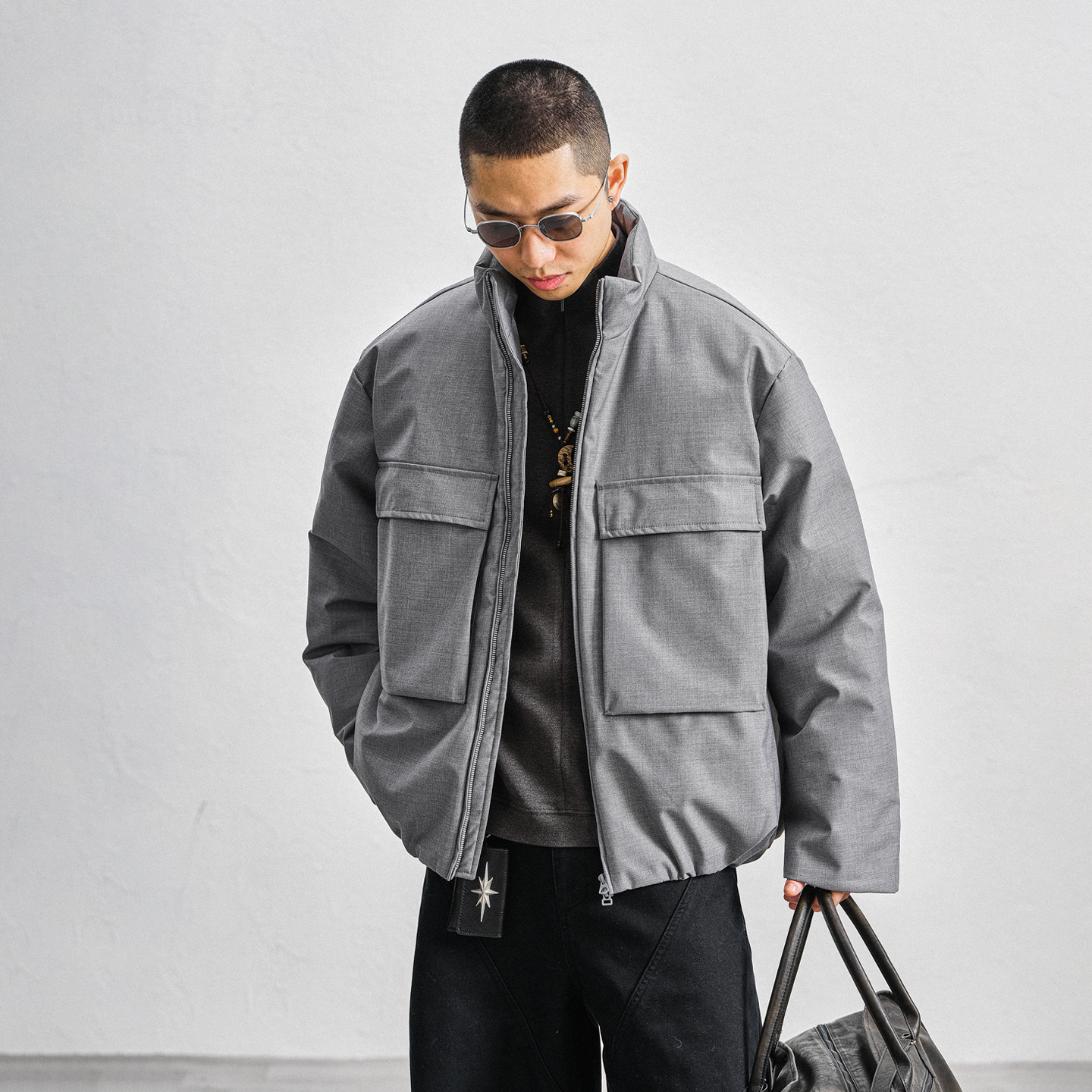 白鸭绒休闲风羽绒服男冬季厚款