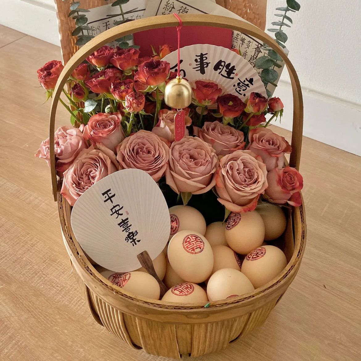 月子鸡蛋花篮野餐篮编织水果篮田园手提面包篮菜篮子diy收纳篮筐