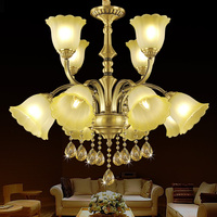 简约欧式全铜吊灯客厅卧室餐厅书房灯田园风格地中海LED灯饰9205