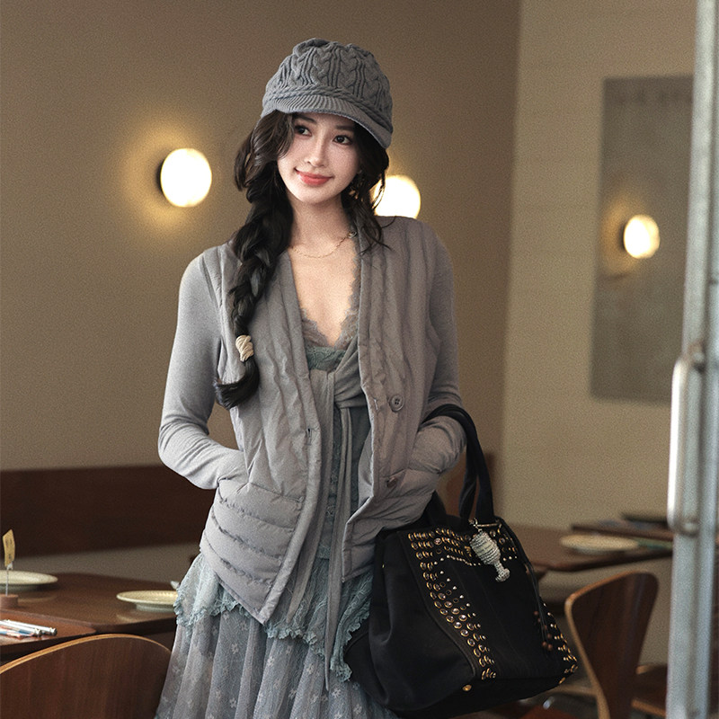 百搭90白鸭绒修身马甲内搭伴侣