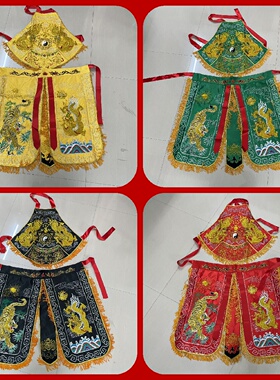 乩童袍热卖新款五营跳童服饰金葱龙虎袍关公衣哪吒三太子双龙服饰