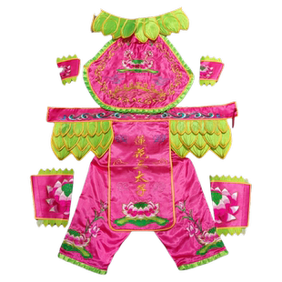 新款热卖莲花三太子袍哪吒三太子乩童袍善财童子中坛元帅刺绣服饰
