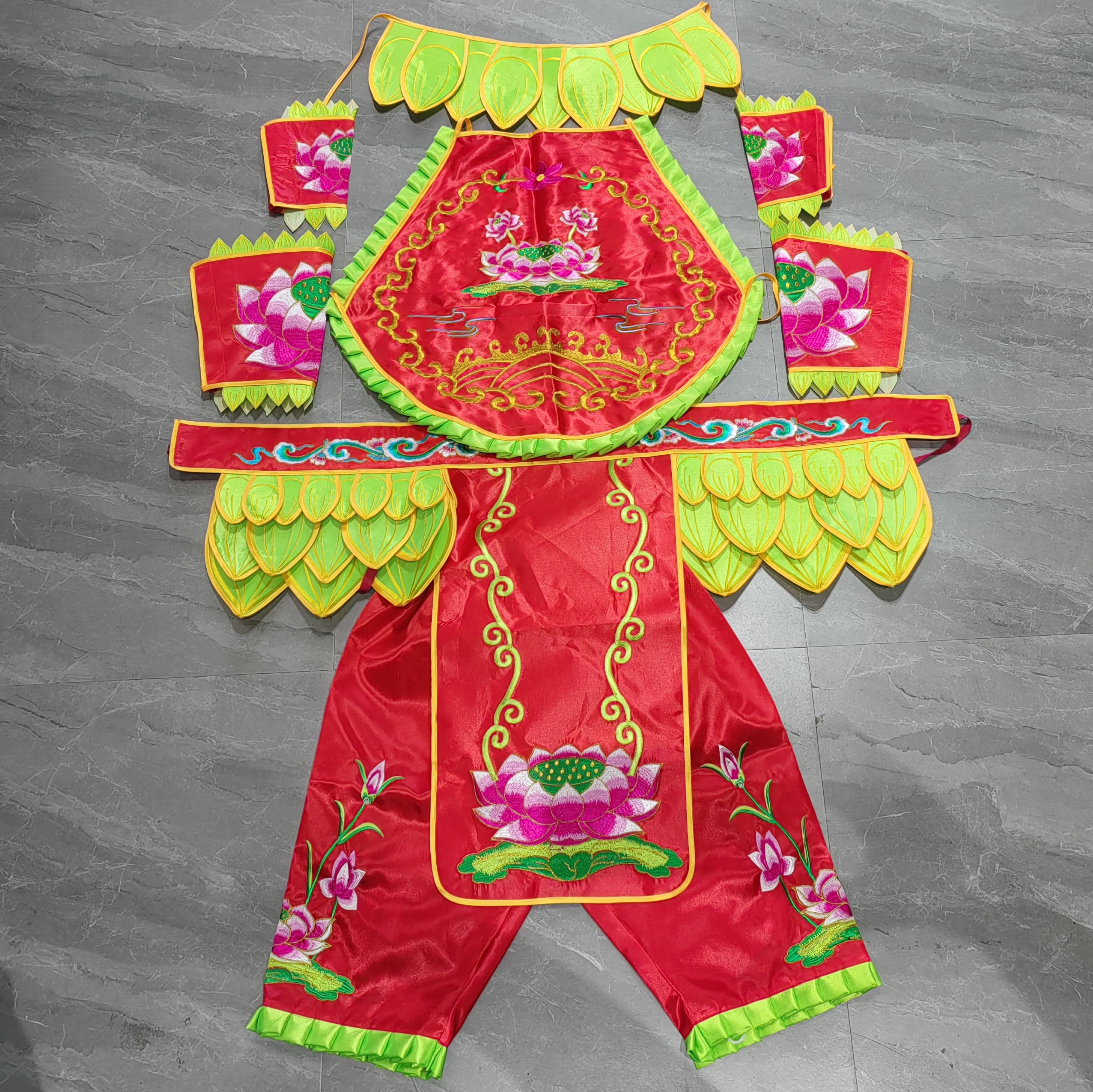 新品热卖莲花三太子袍哪吒太子善财童子服饰莲花太子乩童袍定制