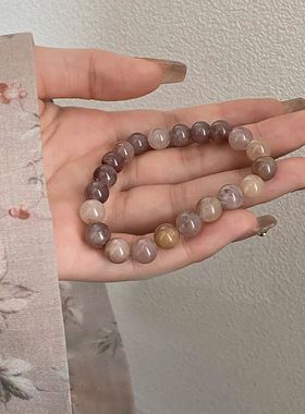 新中式天然石桃花手链女款百搭