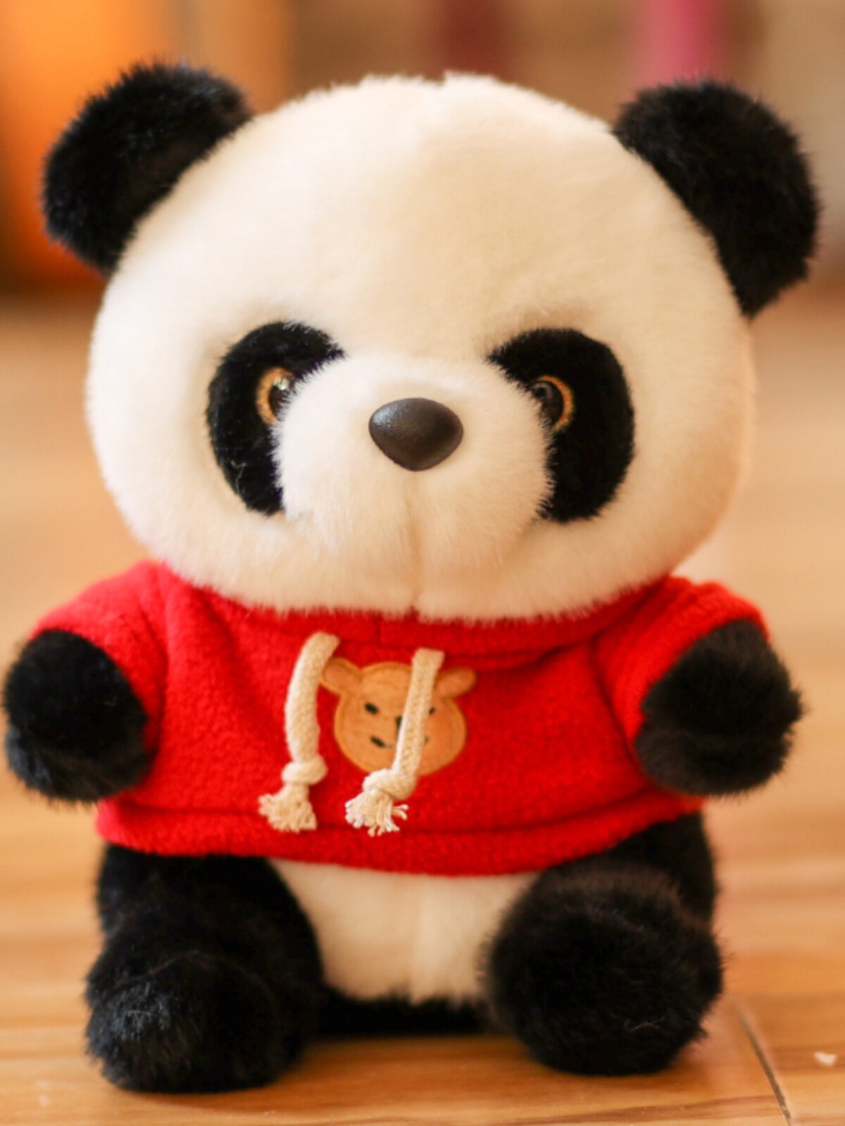귀여운 레드 팬더 플러시 장난감 국보 자이언트 팬더 인형 잠자는 베개 어린이 생일 선물 걸레 인형