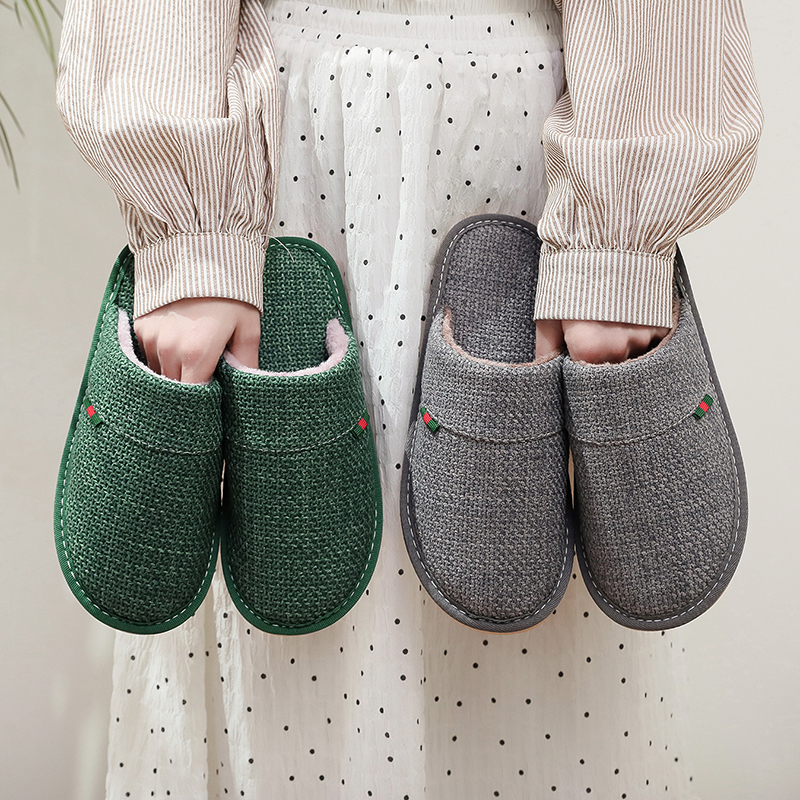 包头款保暖简约居家室内冬季拖鞋