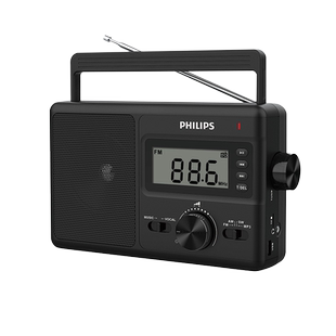 飞利浦TAR3368老年专用FM调频WM收音机便携式全波段收录音干电池