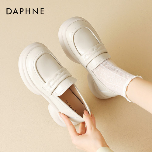 达芙妮女鞋正品厚底正品乐福鞋