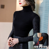 女冬胳膊加绒毛衣配皮草马甲 针织衫 羽绒棉袖 打底衫 袖 子加绒