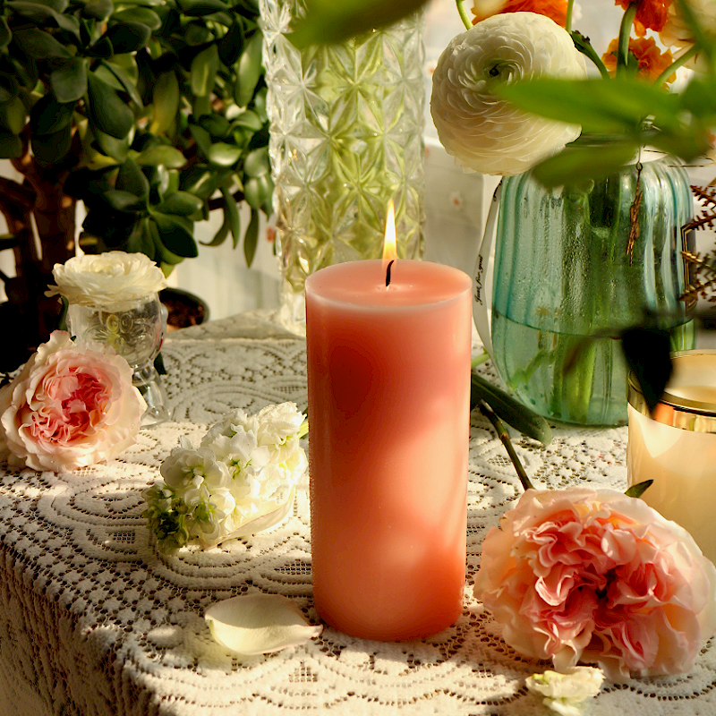 牡丹橙子舒缓心情彩色香薰蜡烛
