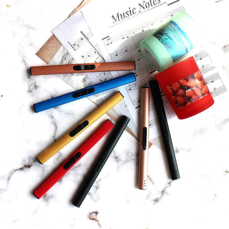 香薰蜡烛配件打火器加长款打火机点烛棒点火器充气电子脉冲点火枪