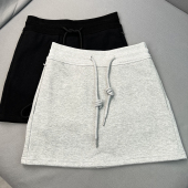 丁妮妮自制灰色卫衣裙短裙打底裙女运动休闲黑色辣妹裙包臀半身裙