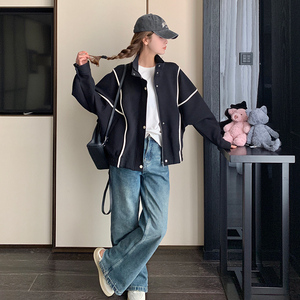 【春装有货】时尚撞色拼接棒球服外套2D079-8508 P145控198图片