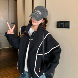 现货！时尚撞色拼接棒球服外套2D079-8508P145控198，女装短外套，浙宝129