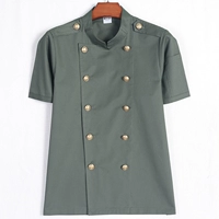 Военный зеленый топ с короткими рукавами