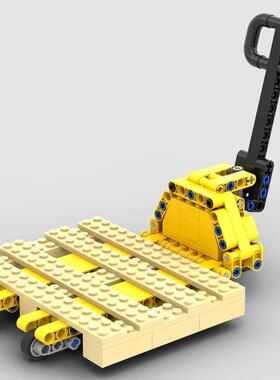 小颗粒积木电子版搭建步骤图纸托盘搬运车MOC-156551