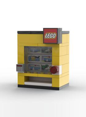 小颗粒积木电子版搭建步骤图纸自动售货机MOC-192391