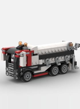 小颗粒积木电子版搭建步骤图纸垃圾车MOC-183134