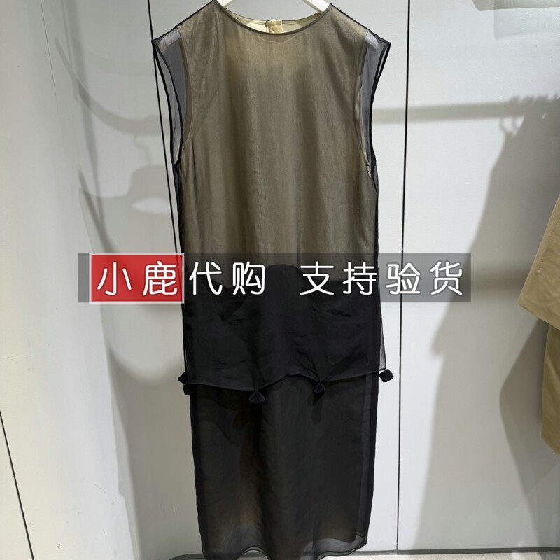 LESS/女装专柜正品国内代购新款桑蚕丝无袖连衣裙2Q8G15220 /3695图片