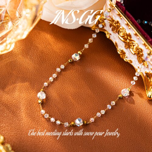 【INS · GG】原创设计2025爆款颈链小众锁骨链仿水晶项链X564