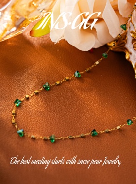 小清新百搭彩色甜美轻奢项链人造