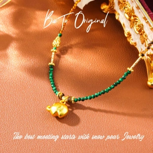 WX0160 轻奢手工 铜 项链·中长 柏荼