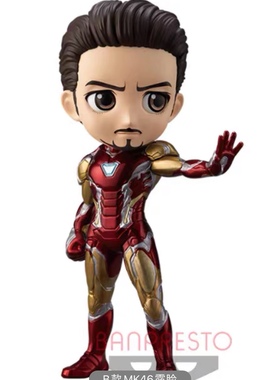 正版漫威 复仇者联盟 Qposket 钢铁侠 托尼 MK46 Q版手办景品现货