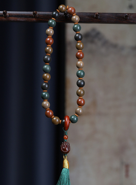 古法自制中草药香五行合香珠手串佛珠念珠男女文玩手链手持配饰品