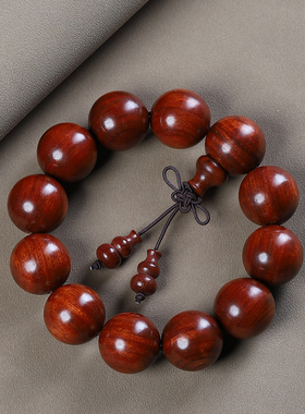 小叶紫檀20高密老料佛珠精工手串