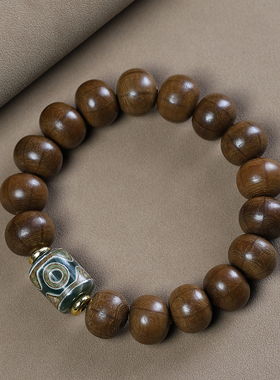 男女六道木复古满花纹佛珠手串