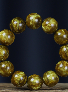 金丝海柳黑珊瑚佛珠文玩手链