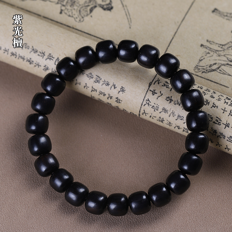 男女黑檀木素珠单圈佛珠手串