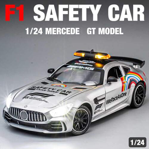 1:24奔弛GT-R合金汽车模型仿真F1赛车安全车摆件儿童玩具礼物