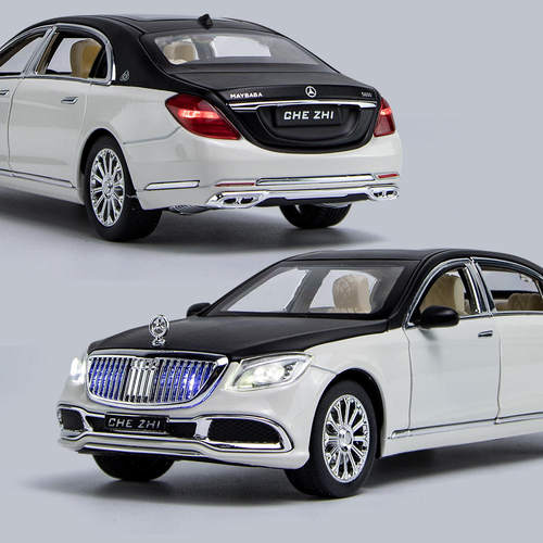 新款 1:24奔驰迈巴赫S600仿真合金车模声光玩具汽车摆件