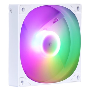 先马（SAMA）平头哥V1彩光版白色12cm机箱风扇 定彩RGB灯光/9扇叶