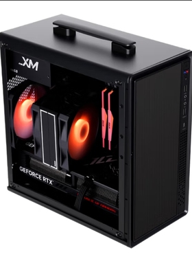 先马（SAMA）平头哥M2 Note黑色 台式商务电脑迷你小主机箱